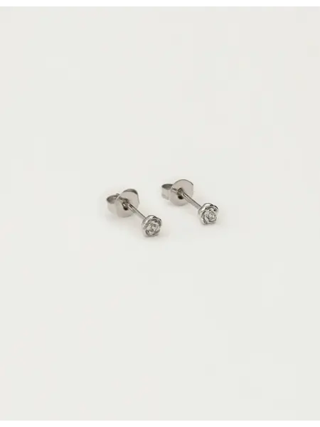 Earstud mini rose MJ12092 Silver