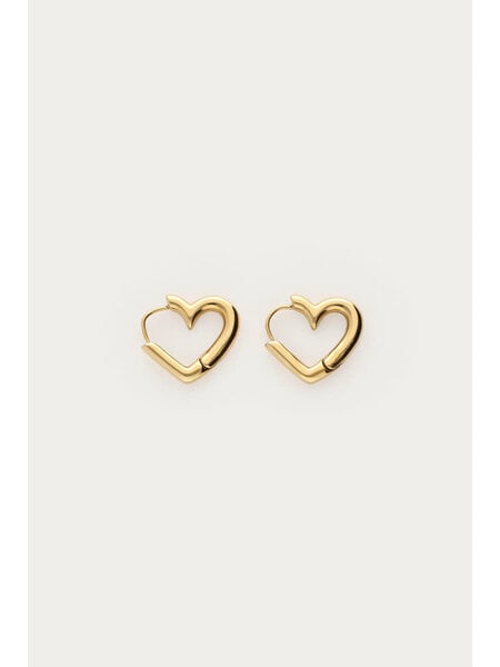 Earring heart hoops MJ10395 Gold