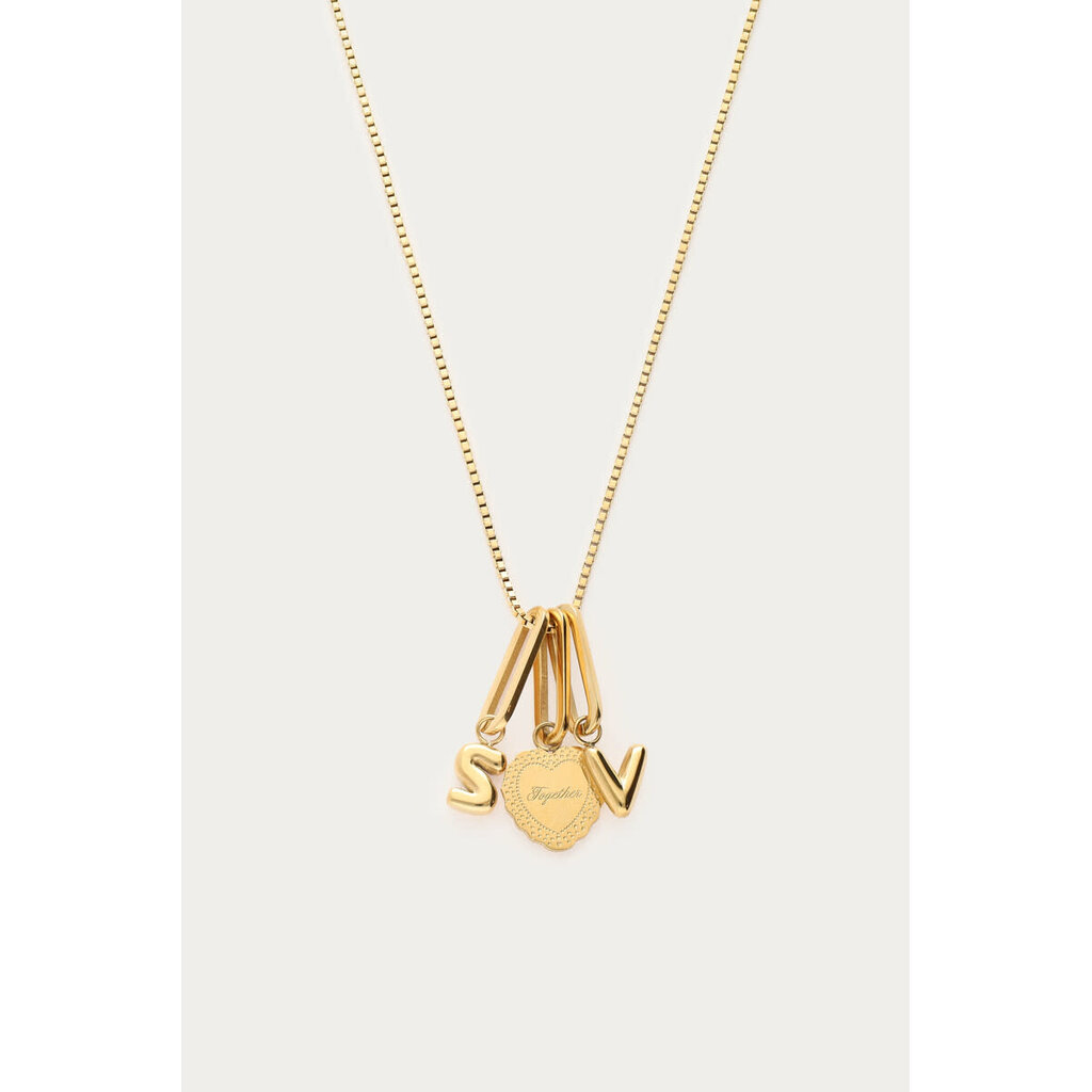 Ketting basic love short MJ15332 Goud