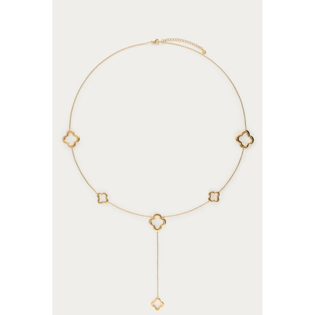 Ketting long clovers MJ12550 Goud