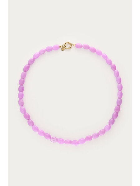 Necklace beads lila MJ15818 Gold