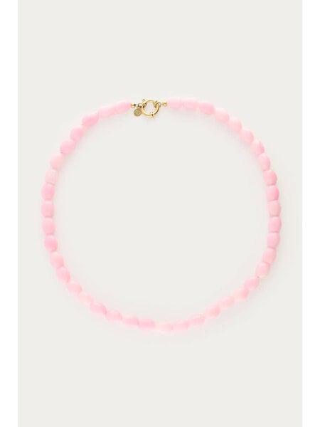 Necklace beads pink MJ15819 Gold