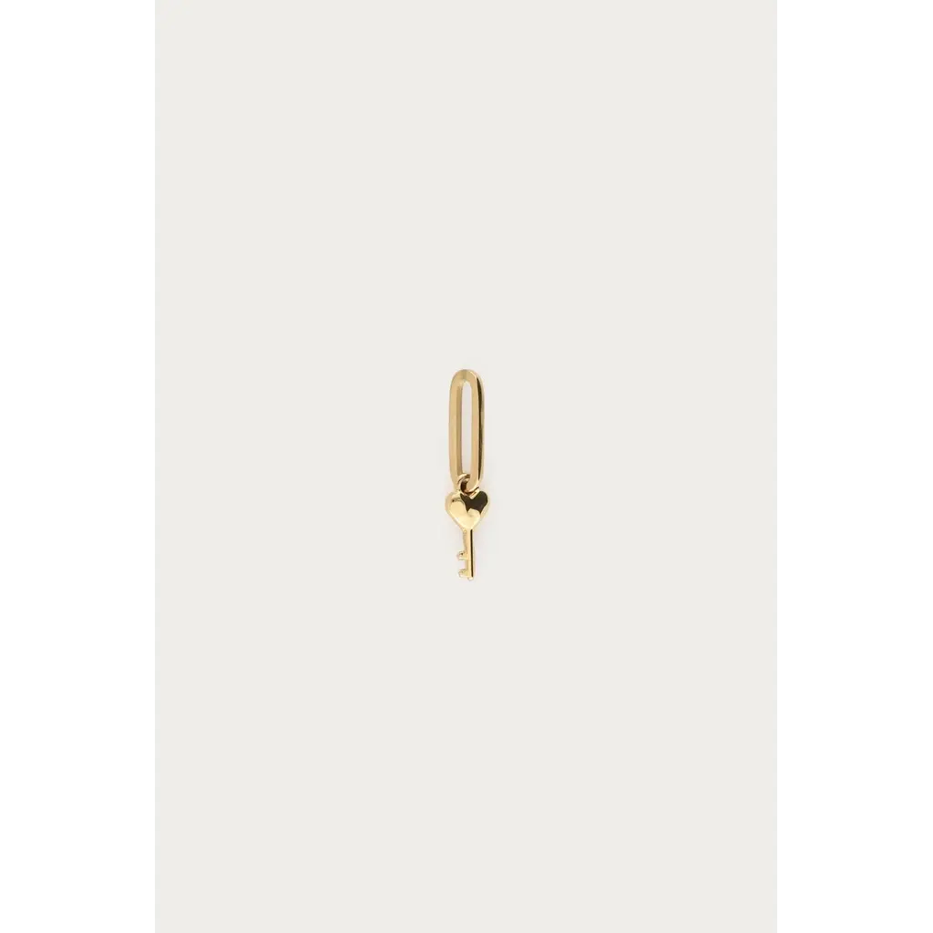 Charm valentine key MJ15328 Goud
