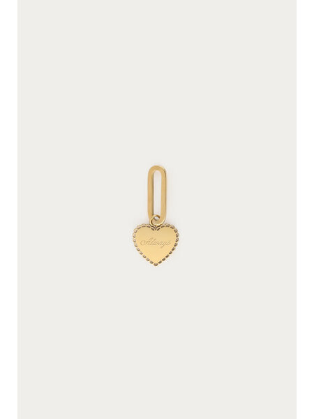 Charm valentine heart always MJ15324 Goud