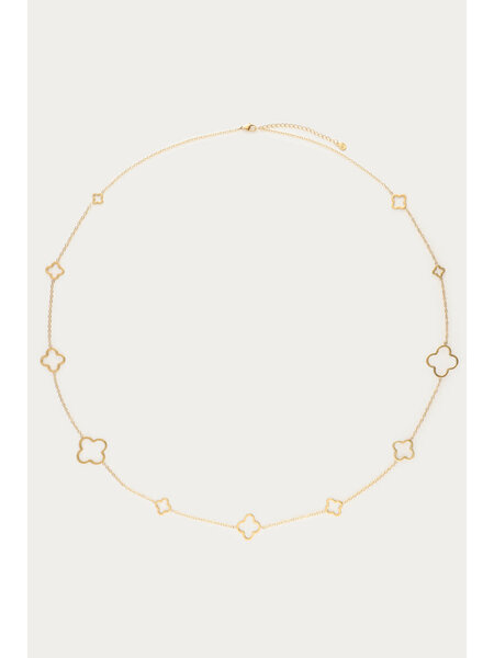 Ketting long clovers MJ12835 Goud
