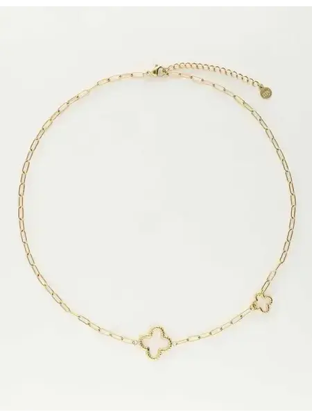 Necklace 3 clovers MJ10494 Gold
