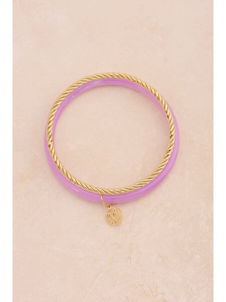 Bangle set thin lila MJ15839 Gold