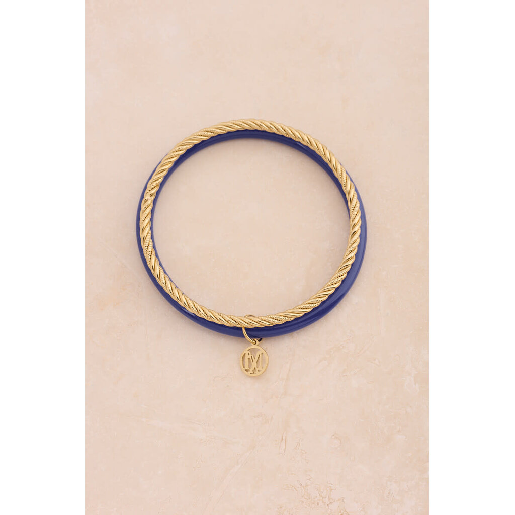 Bangle set thin cobalt MJ15845 Goud
