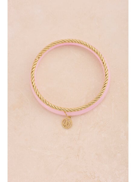 Bangle set thin pink MJ15840 Gold