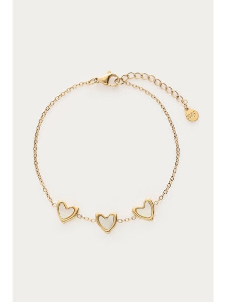 Bracelet pearl hearts MJ14893 Gold