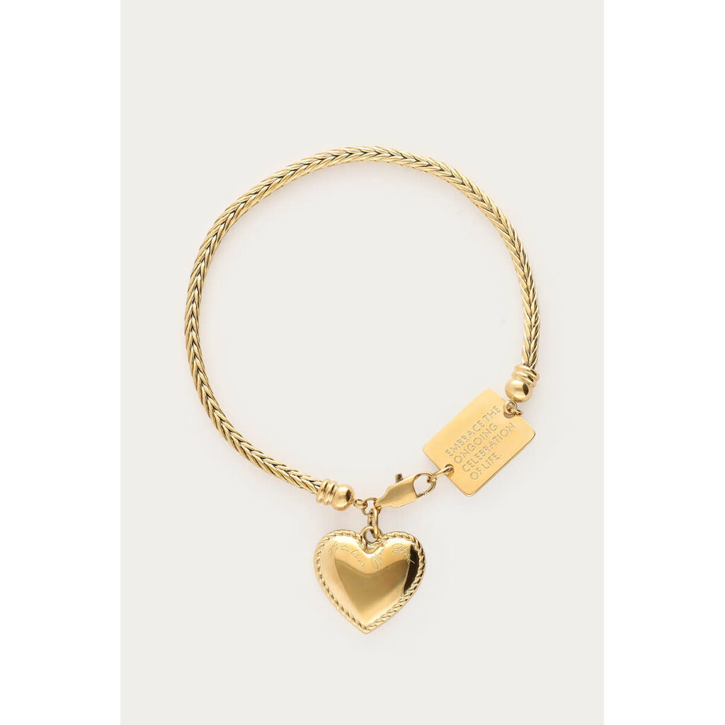 Bracelets heart plate MJ14126 Gold