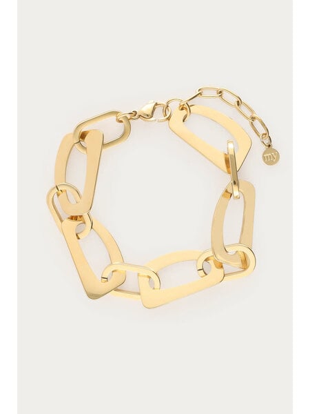 Bracelet oval irregular chain MJ14123 Gold