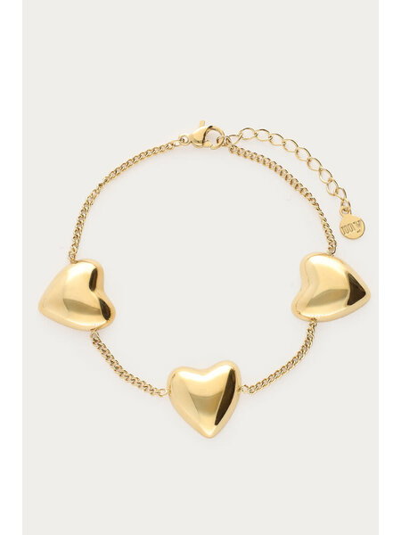 Bracelet 3 hearts MJ14119 Gold