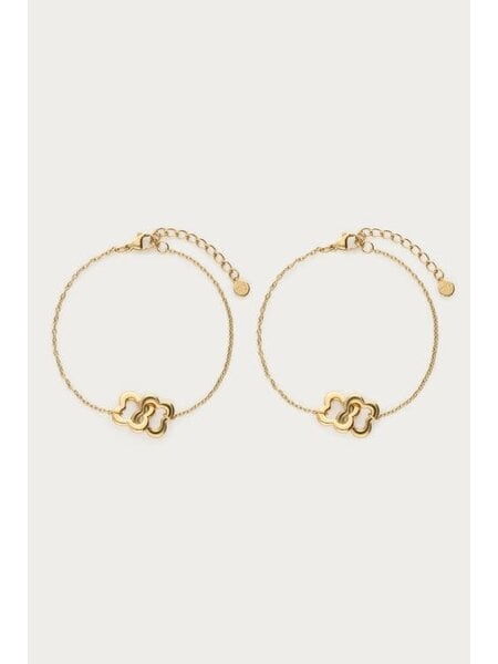 Bracelet set forever connected clover MJ12634 Gold
