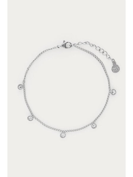 Armbandje vijfstrass steentjes MJ04797 Silver