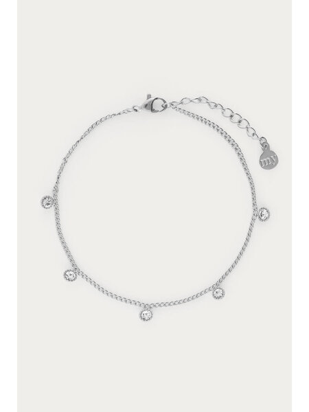 Armbandje vijfstrass steentjes MJ04797 Zilver