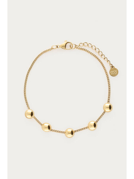 Armband 5 dots MJ14145 Goud