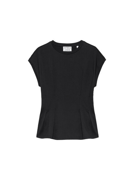 CATWALK JUNKIE Tshirt with waist pleats 2504020203 Black