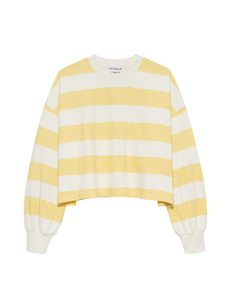 CATWALK JUNKIE Oversized striped long sleeve 2601020404 Mellow Yellow
