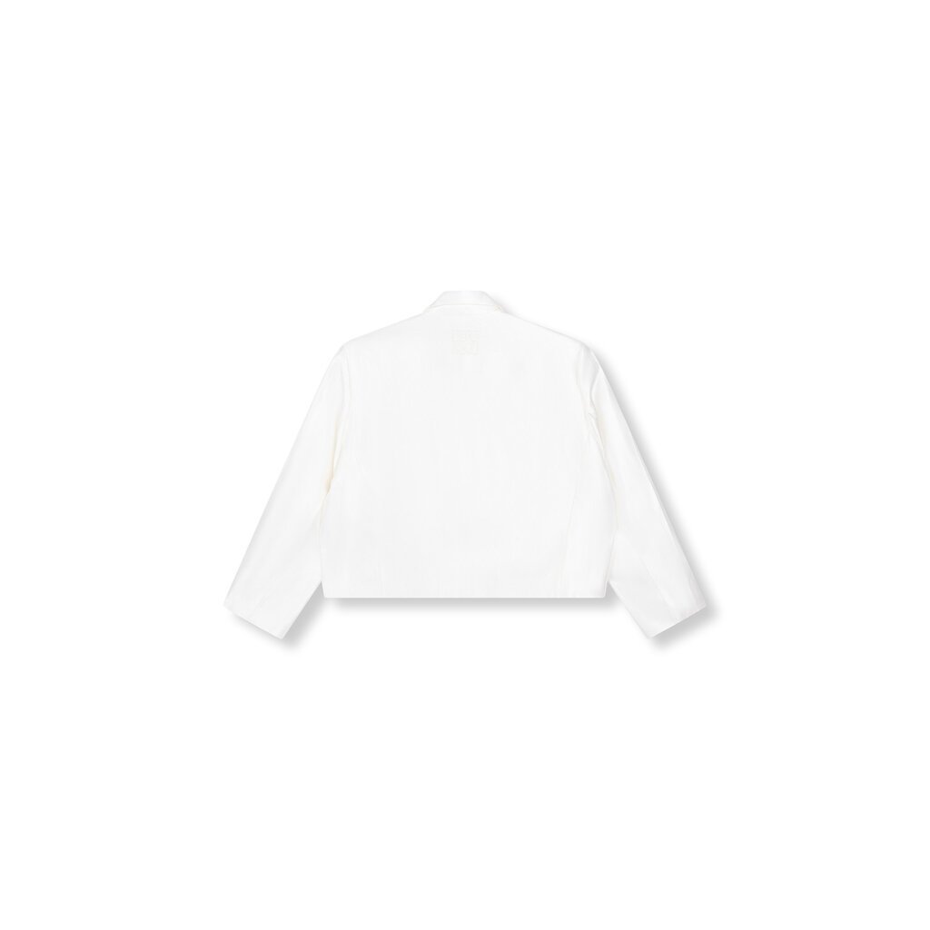 REFINED oversized cropped satin blazer JACKIE (R2603461940) off white