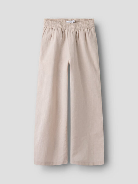 name it NKFFALINNEN WIDE PANT NOOS 13227397 Chateau Gray