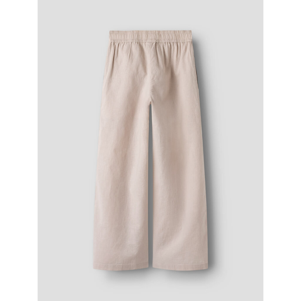 name it NKFFALINNEN WIDE PANT NOOS 13227397 Chateau Gray
