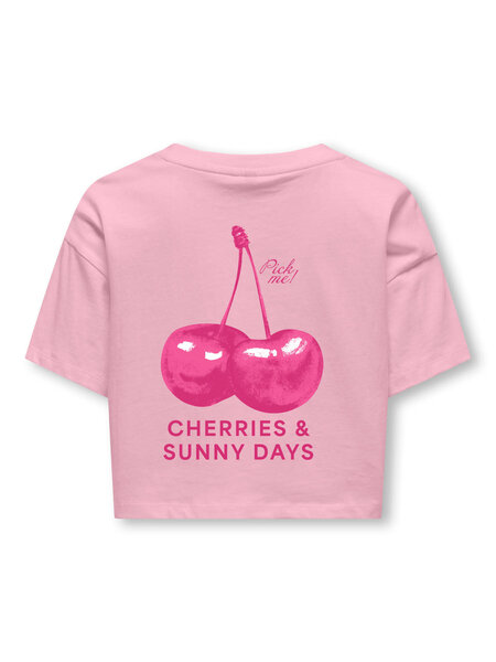 KIDS ONLY KOGMILLA LIFE S/S BOXY PRINTED TOP JRS 15376064 Romance Rose Cherries