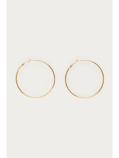 Earring hoops midi thin MJ11978 Gold