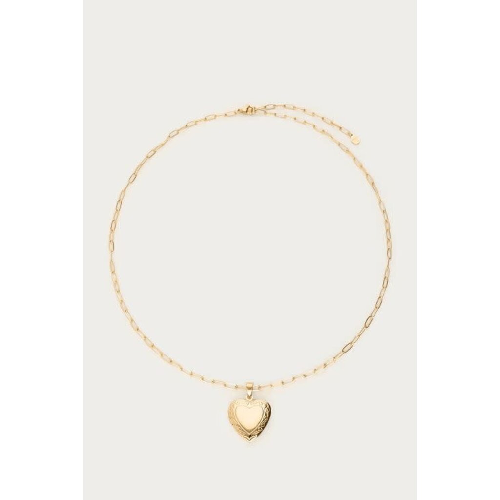 Ketting heart medaillon MJ11483 Goud