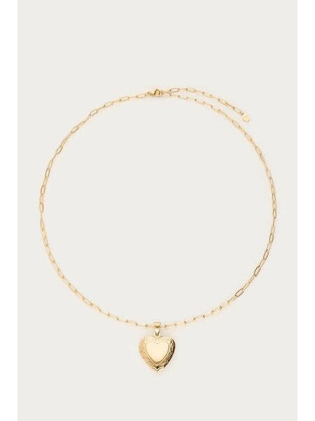 Ketting heart medaillon MJ11483 Goud