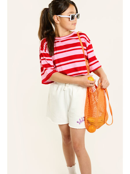 Salty Stitch Salty Stripes tee - Red/Pink