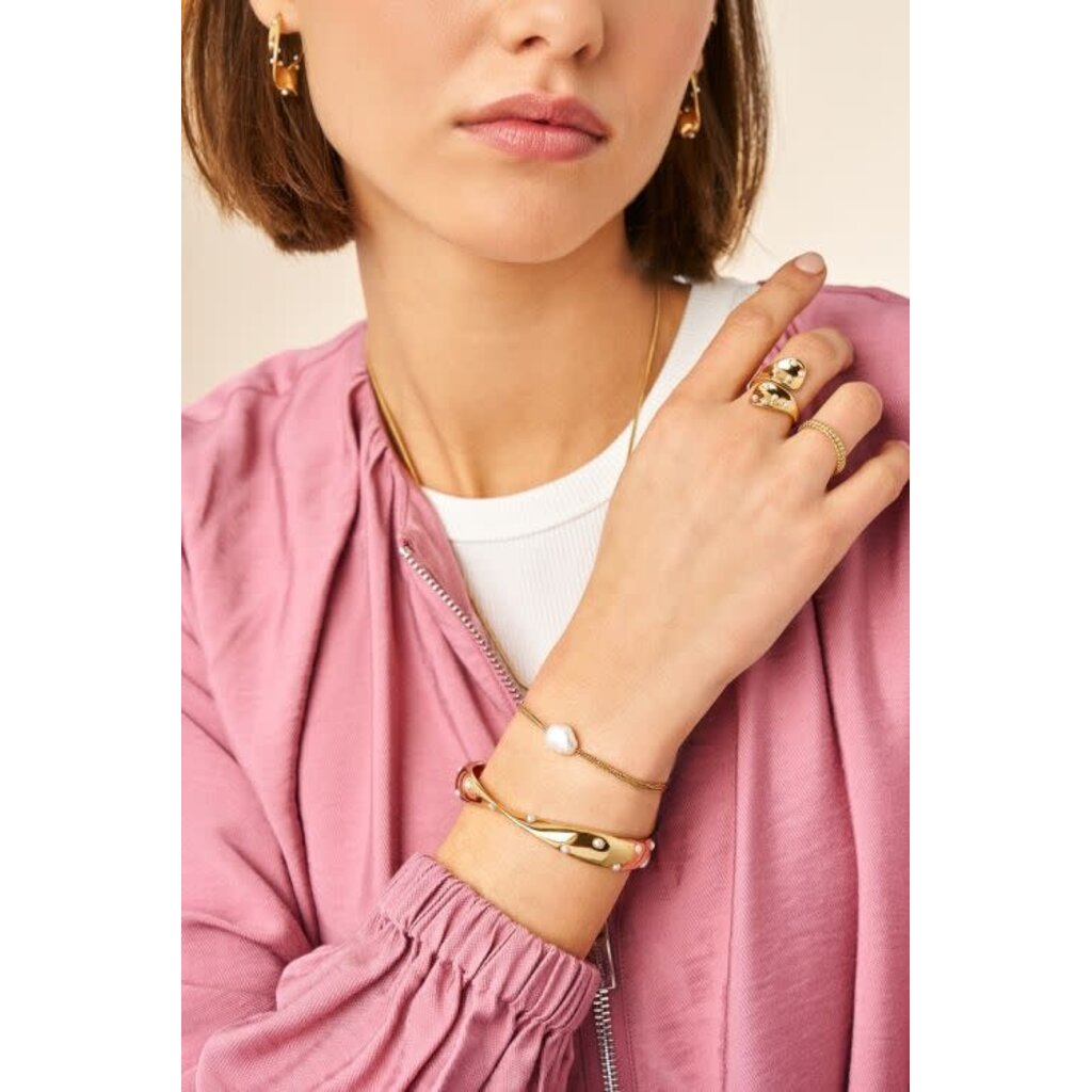Armbands chains pearl MJ15367 Goud