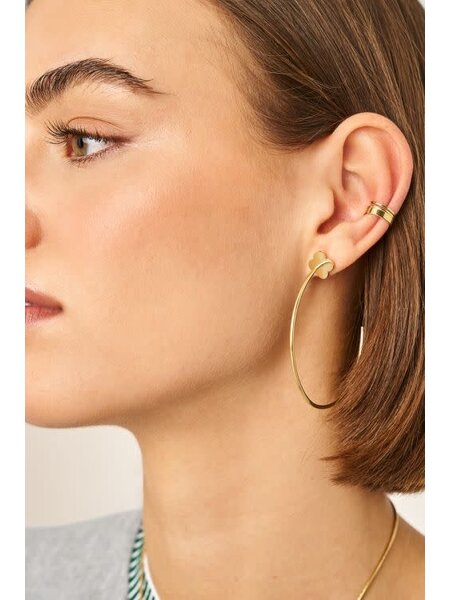 Earrings hoop clover MJ15507 Gold