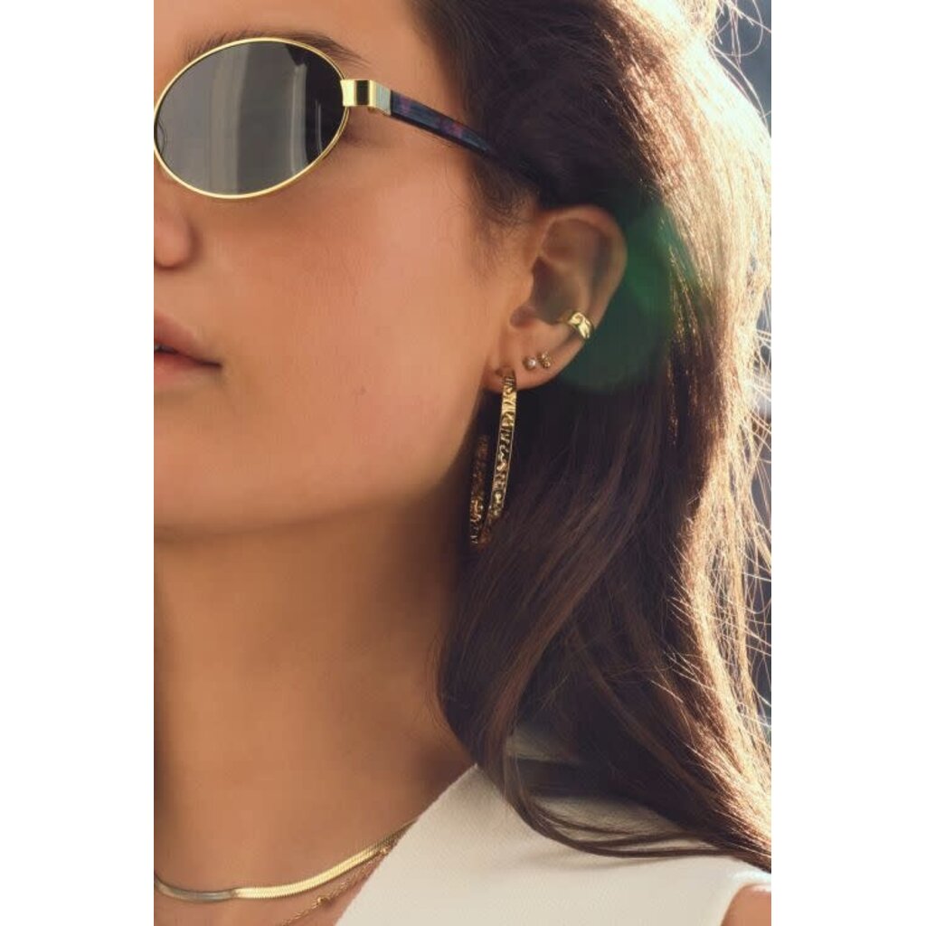 Oorbellens stones 6 MJ07465 Goud