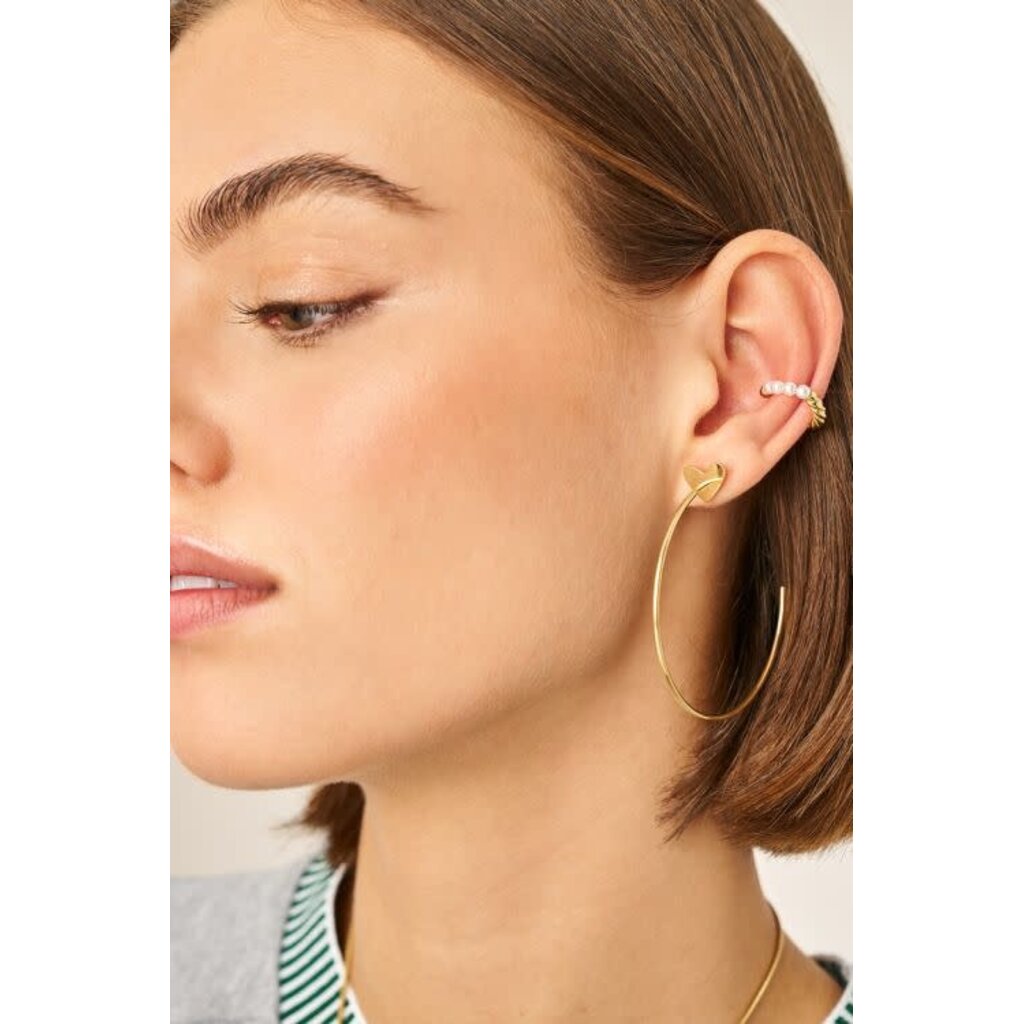 Oorbellens hoop hart MJ15508 Goud