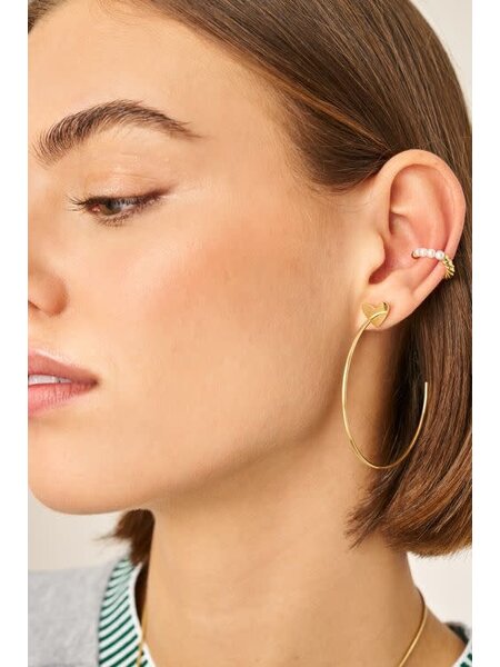 Oorbellens hoop hart MJ15508 Goud
