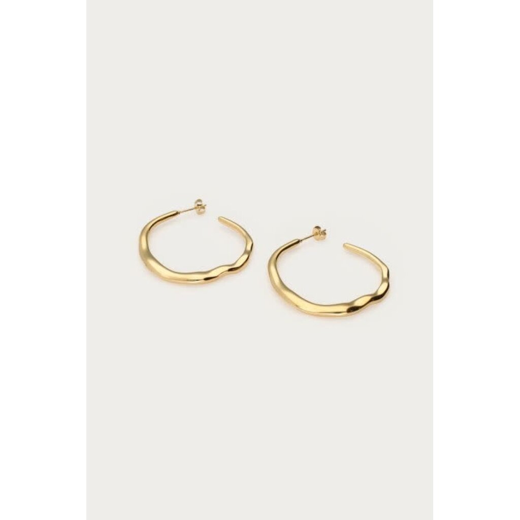 Oorbellens hoop organic  MJ15510 Goud