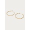  Earrings hoop swirl big  MJ15506 Gold