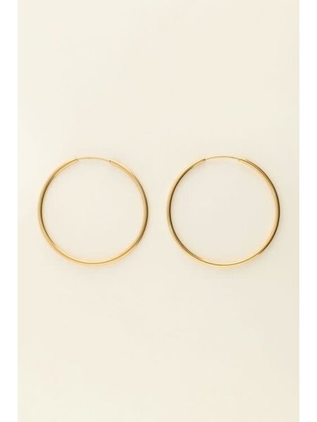 Oorbellens hoops big MJ08594 Goud