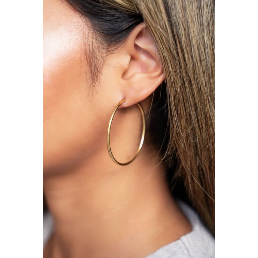 Oorbellens hoops big MJ08594 Goud