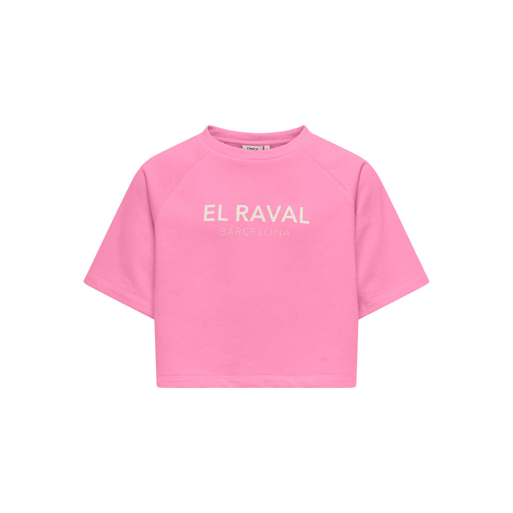 KIDS ONLY KOGCORA S/S PRINT O-NECK UB CS SWT 15354273 Begonia Pink Raval