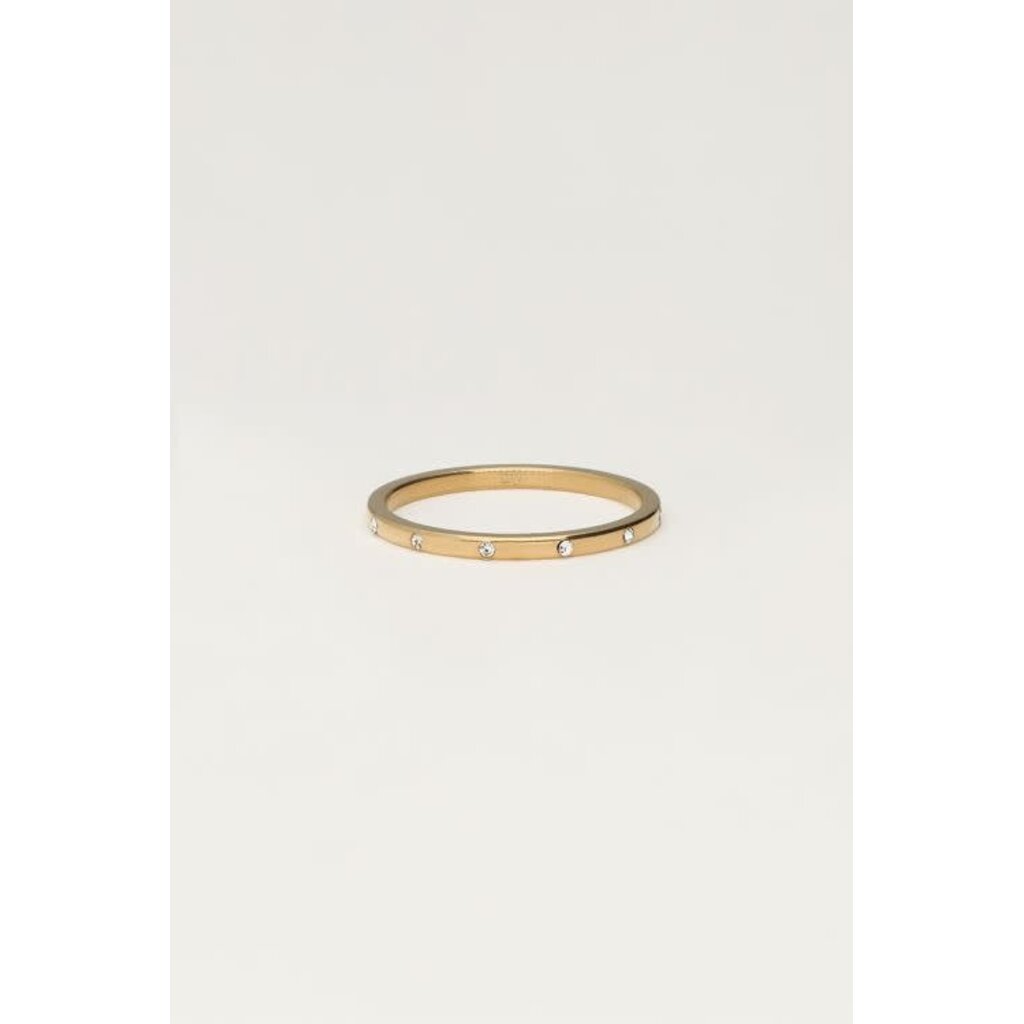 Starry ring met fijne strass MJ12020 Goud