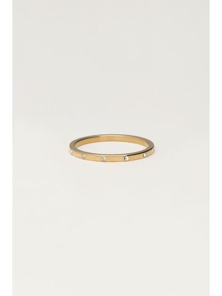 Starry ring met fijne strass MJ12020 Goud