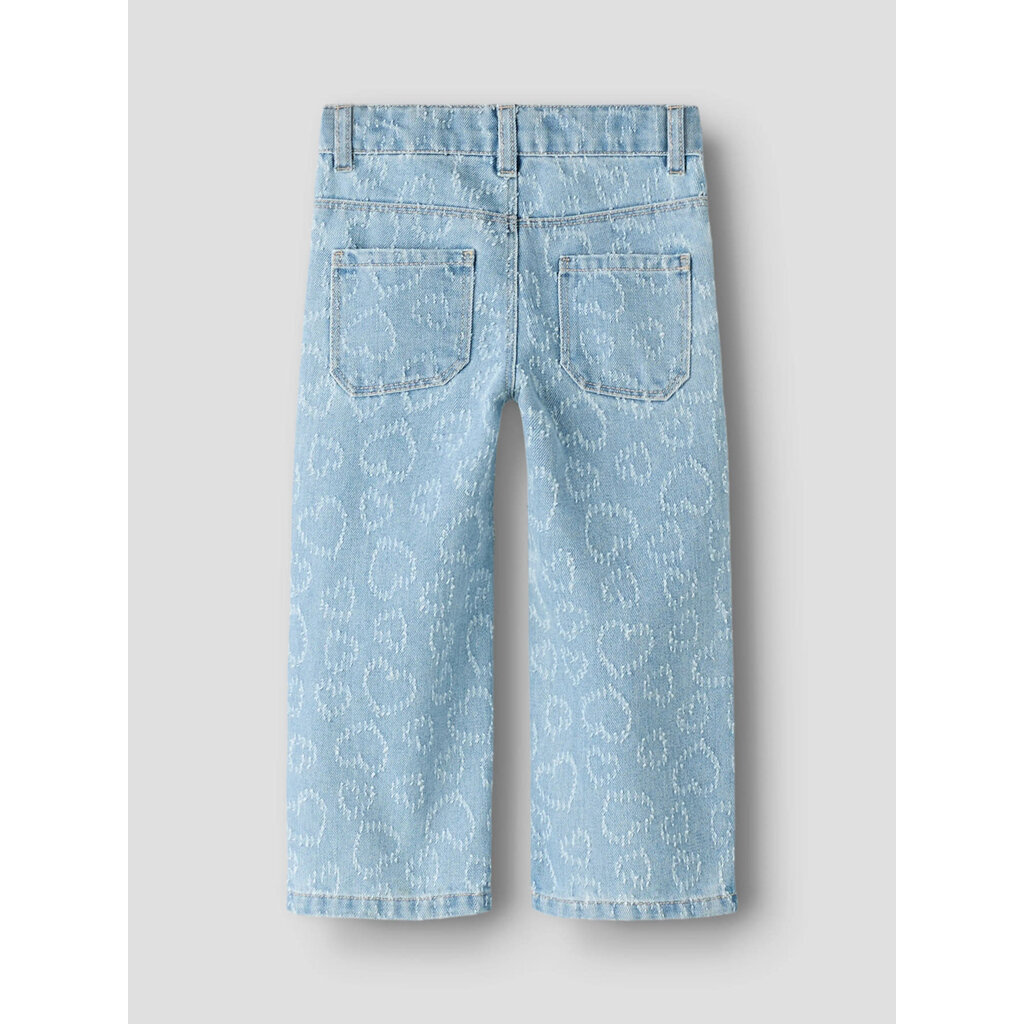 name it NMFROSE WIDE JEANS 13252229 Light Blue DESTROY HEARTS