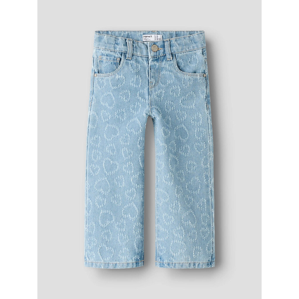 name it NMFROSE WIDE JEANS 13252229 Light Blue DESTROY HEARTS