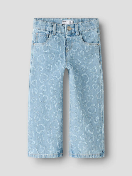 name it NMFROSE WIDE JEANS 13252229 Light Blue DESTROY HEARTS