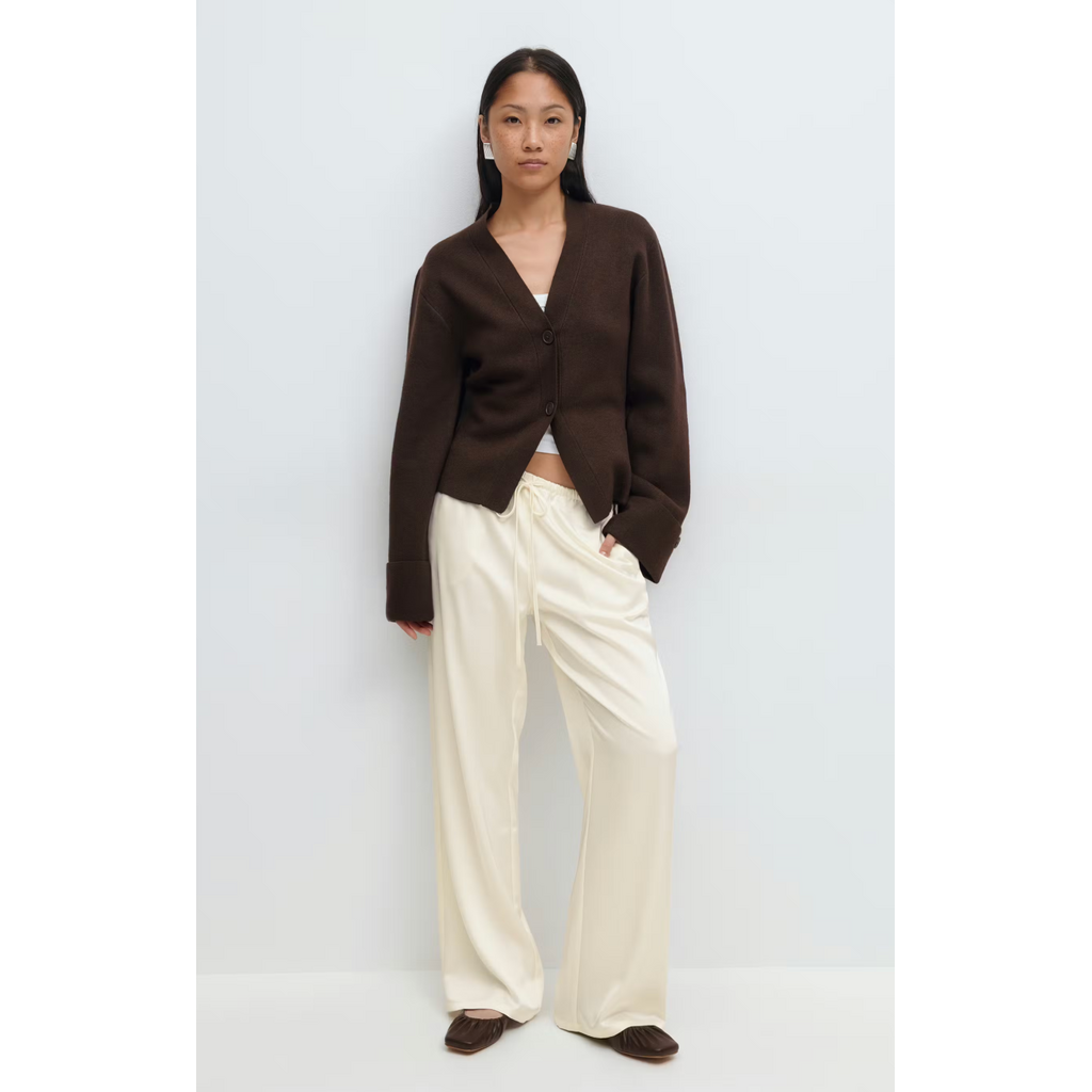 Gina Tricot Drawstring satin trousers 26676 Creme (1263)