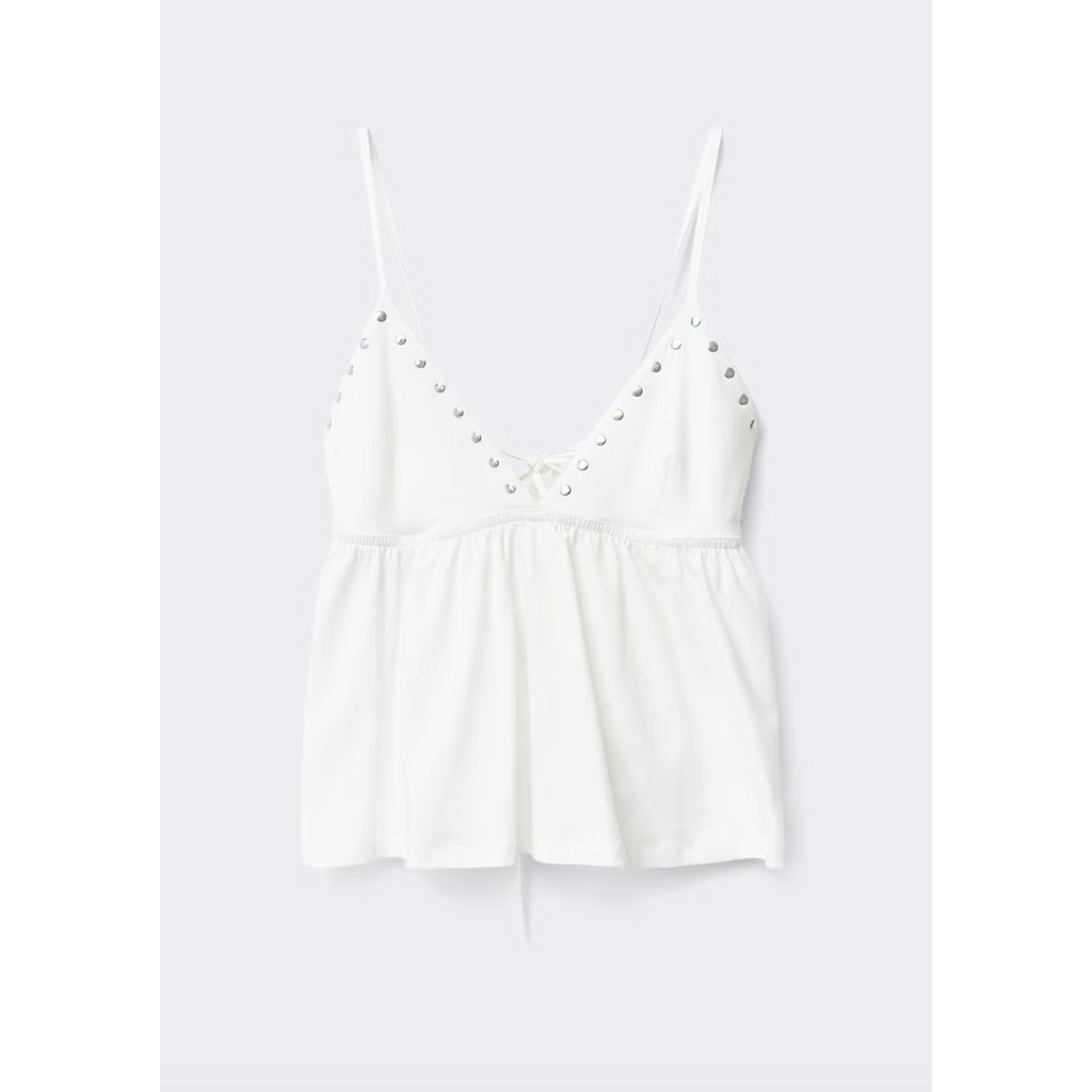 Gina Tricot Studs singlet 27369 Offwhite