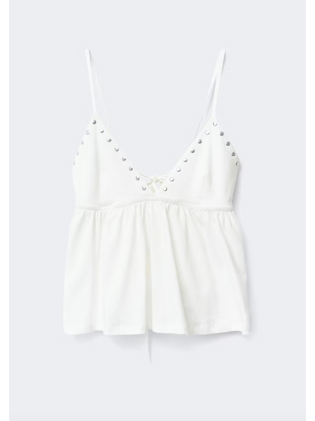 Gina Tricot Studs singlet 27369 Offwhite