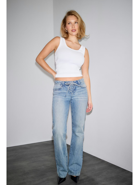 Gina Tricot Lacing jeans 28110 Blue